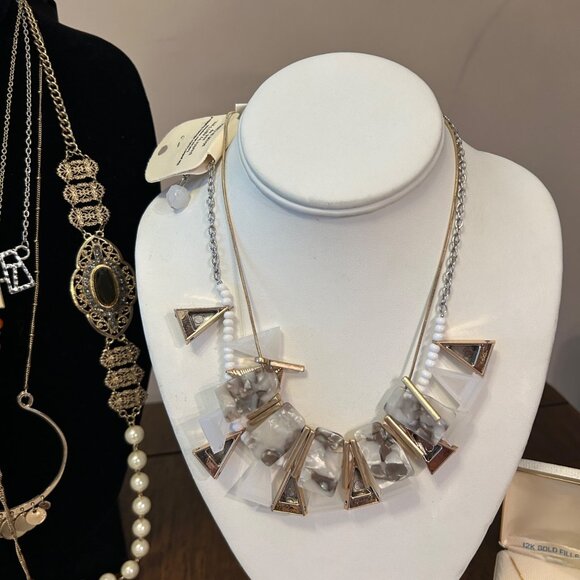 70-Piece Costume Jewelry Lot Charms Necklaces, Earrings Brooches Barrettes - Picture 7 of 16